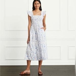 Hill House Home Ellie Nap Dress in Blue Botanical Print